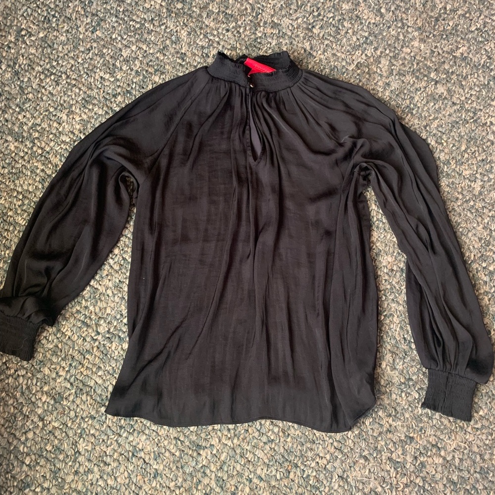 Jennifer Lopez solid black Blouse, size XS